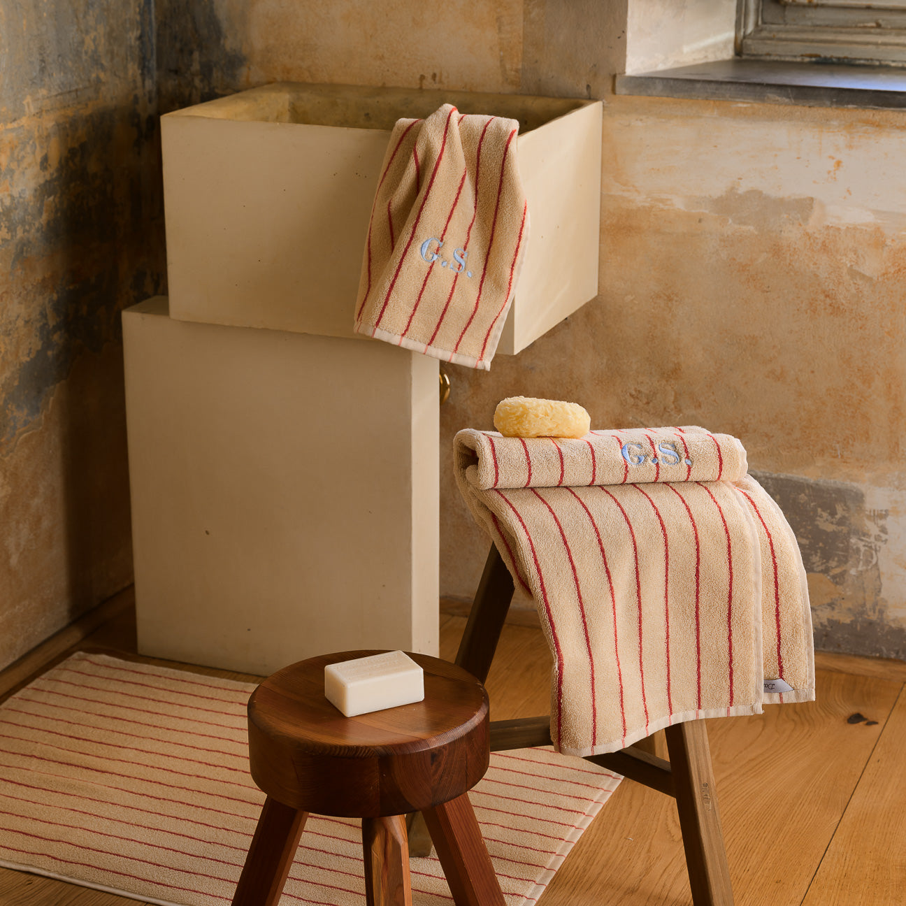 dalfilo-tappetino-da-bagno-in-puro-cotone-500-g-m2-pattern-a-righe image 3