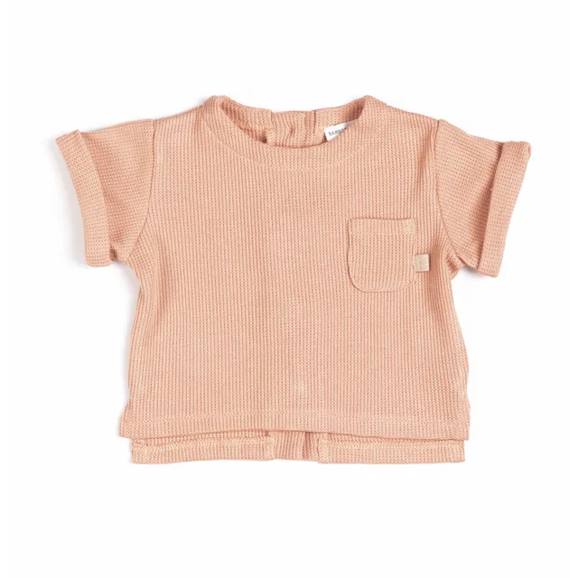 bamboom-shirt-apertura-dietro-coral-276-in-jersey-waffle image 1