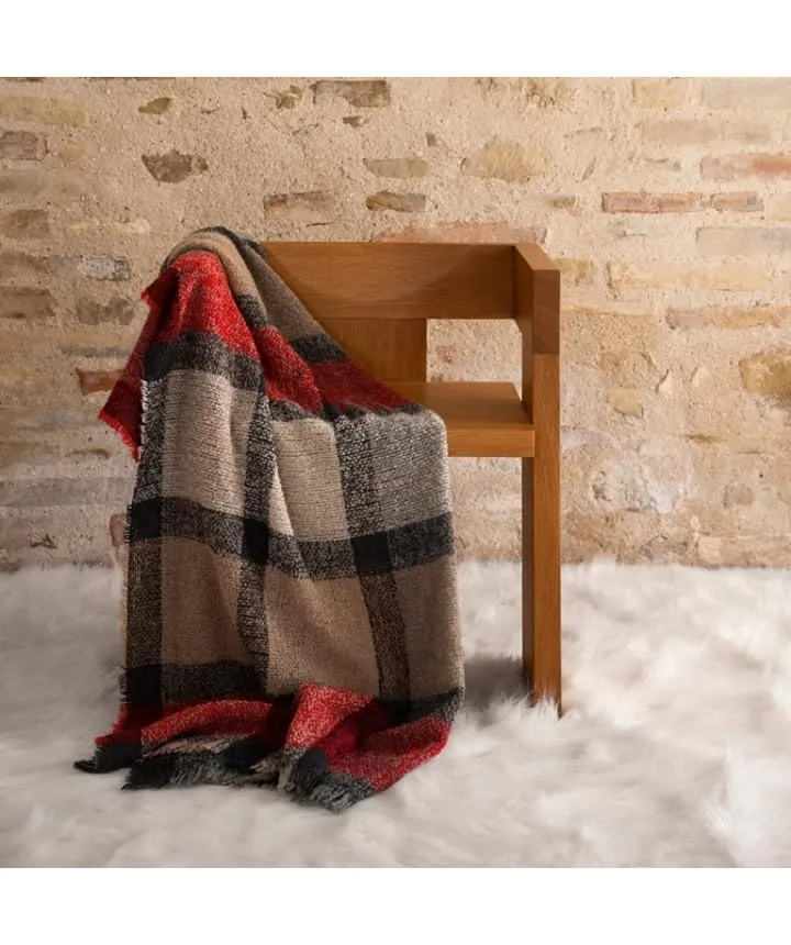 fazzini-boucl-plaid-130x170-cm-boucl-cammello-rosso image 1