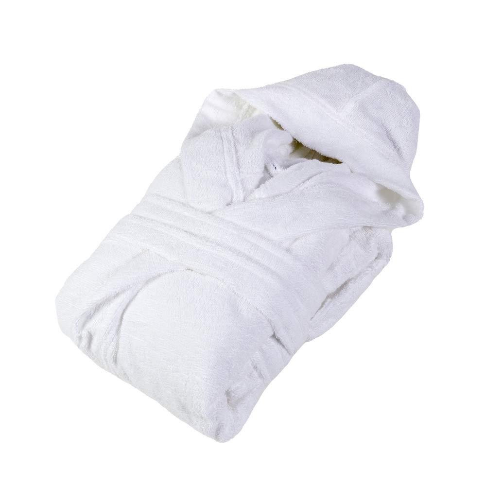 fazzini-travel-accappatoio-da-viaggio-con-cappuccio-in-microcotone-bianco-taglia image 1