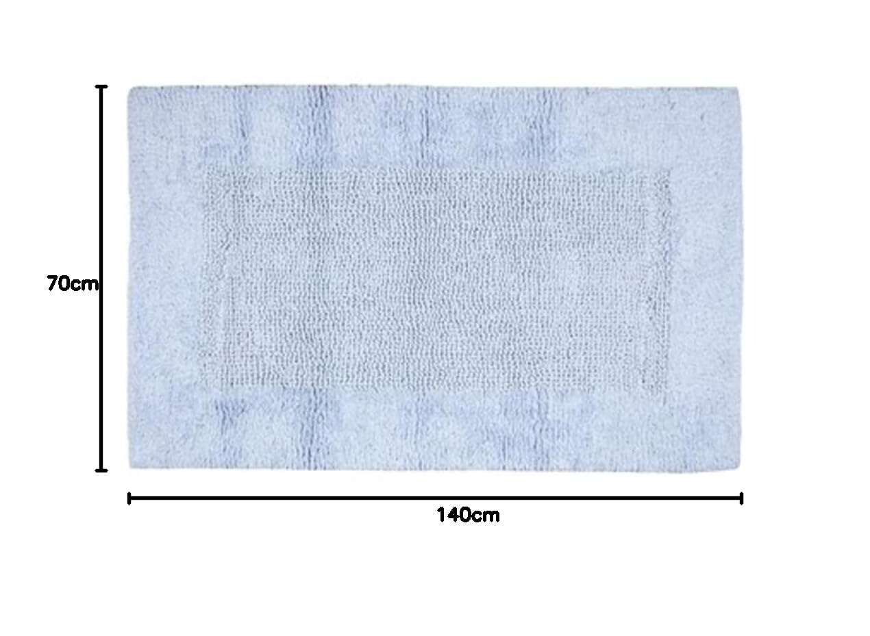 fazzini-up-and-down-tappeto-puro-cotone-reversibile-70x140-cm-blue-fog image 2