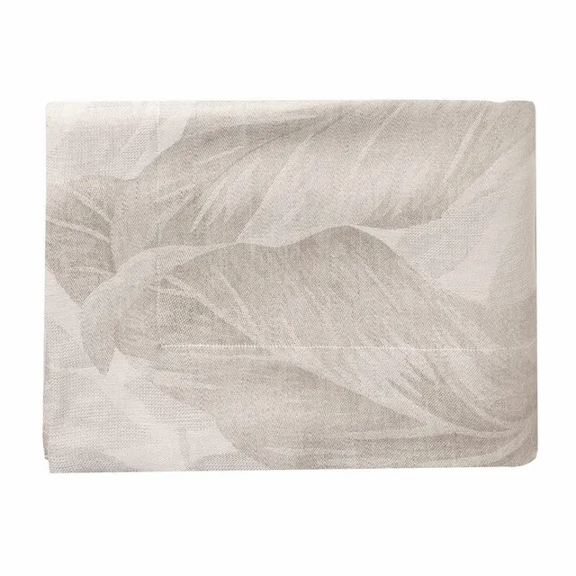 fazzini-foliage-tovaglia-180x180-cm-naturale-lino-e-cotone-jacquard image 1