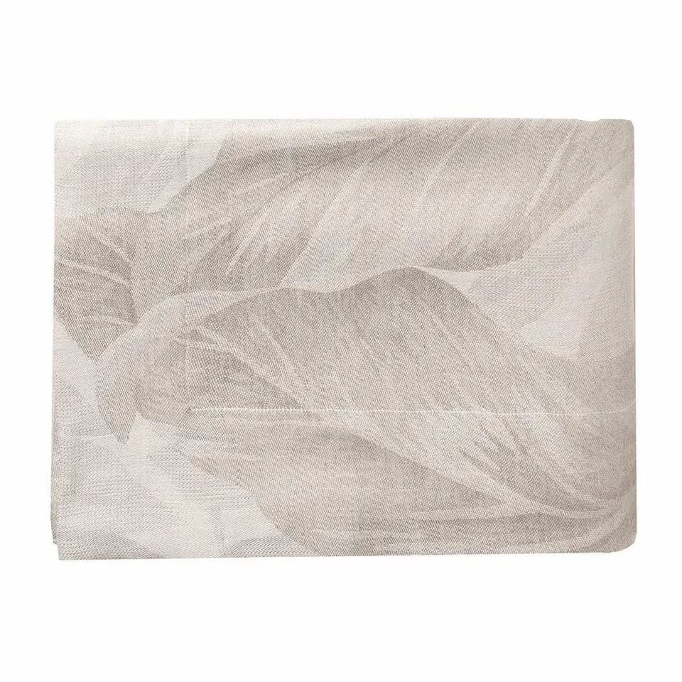 fazzini-foliage-tovaglia-180x180-cm-naturale-lino-e-cotone-jacquard image 1