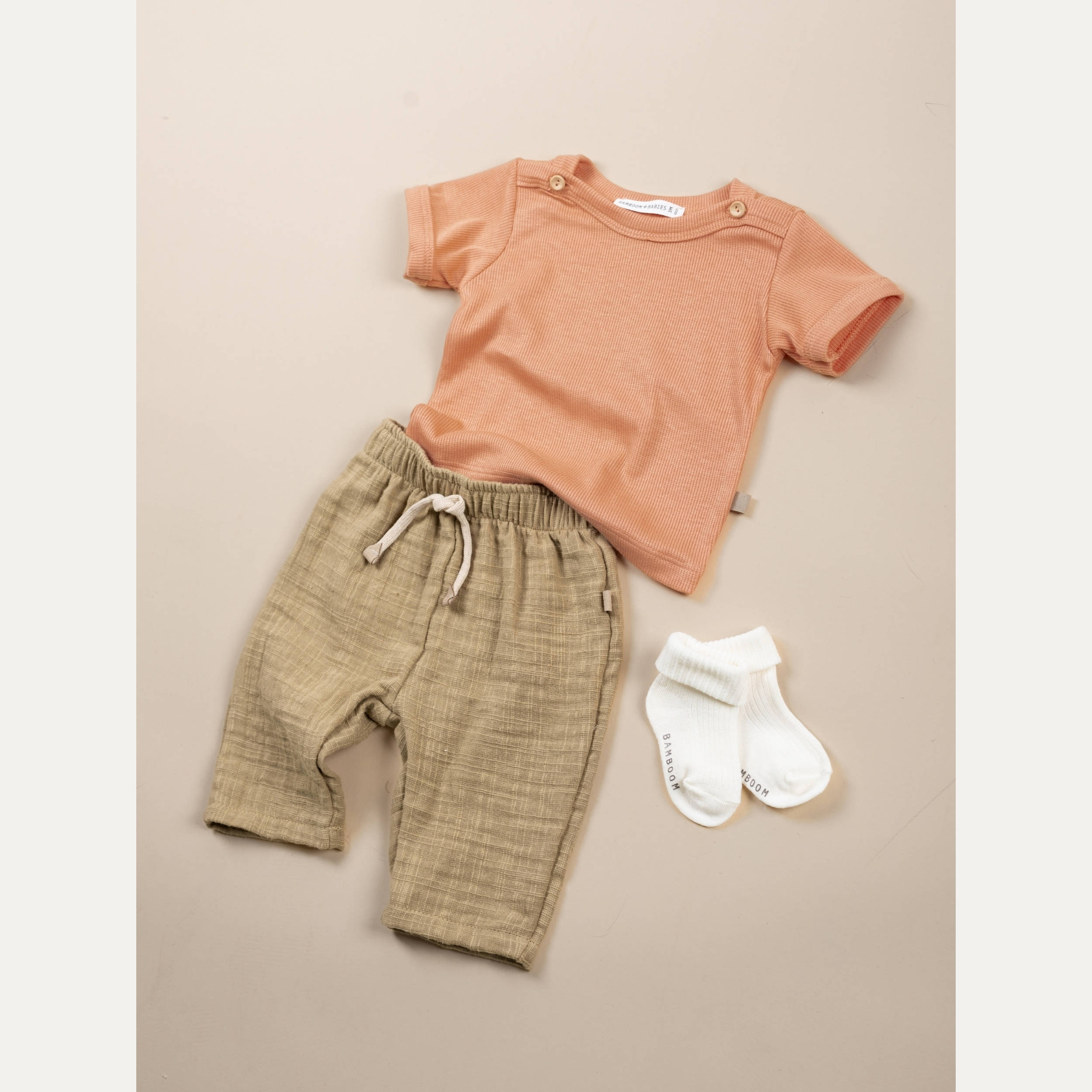 bamboom-pants-lino-look-cotone-mustard-270 image 3