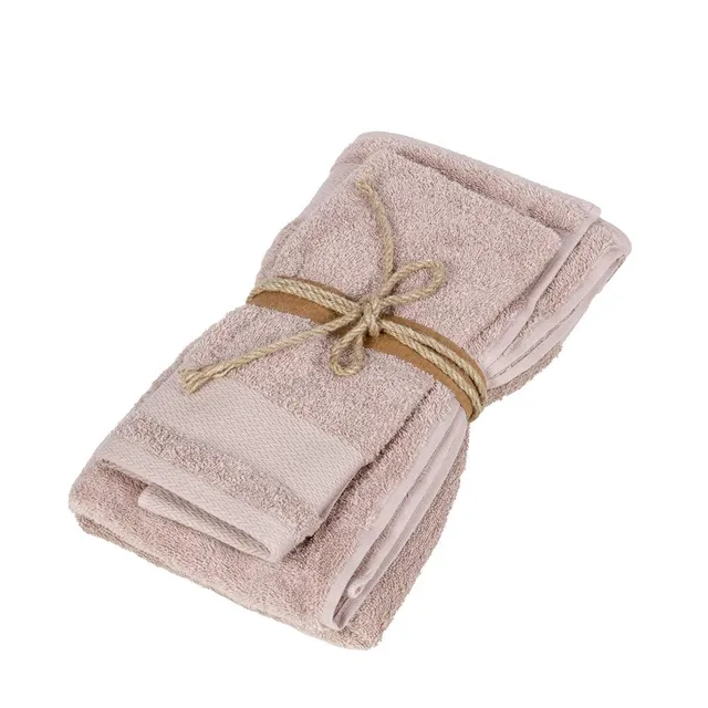 fazzini-losanghe-coppia-asciugamani-viso-bidet-spugna-550g-rosa image 1