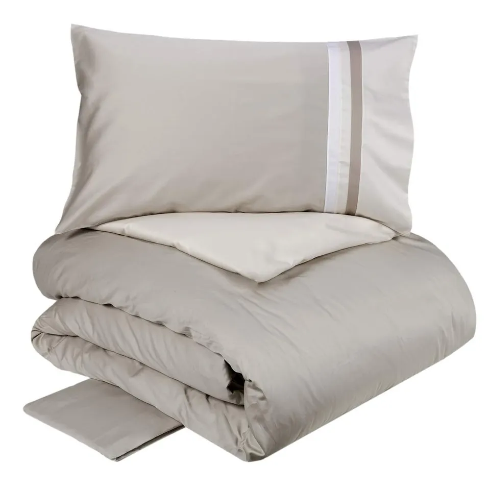 fazzini-kubric-60-completo-copripiumino-2-piazze-grigio-avorio image 1