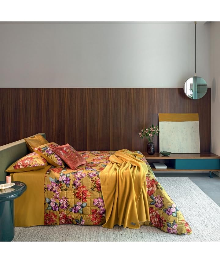 fazzini-terre-d-ocra-completo-letto-2-piazze-in-percalle-di-cotone-ocra image 3