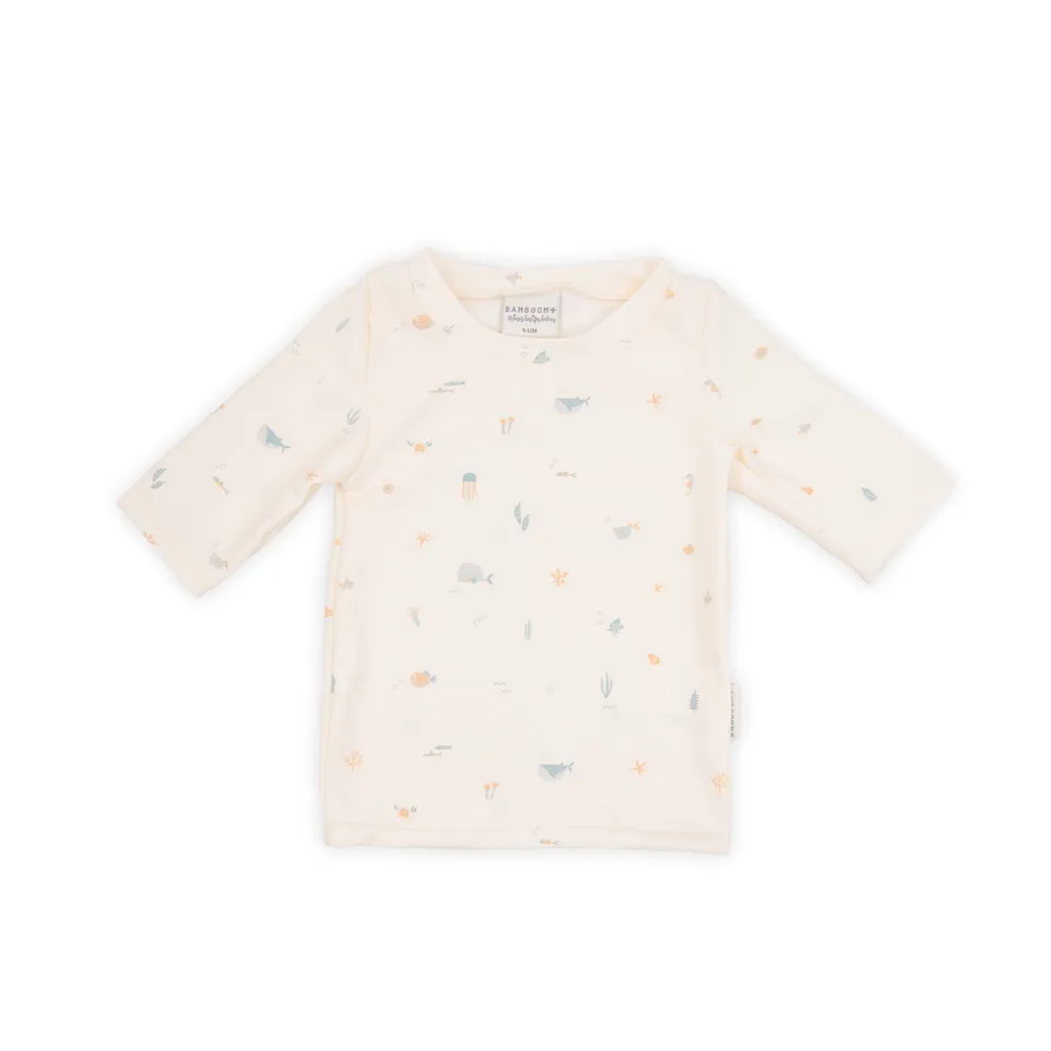 bamboom-t-shirt-mare-maniche-3-4-uv50-bimbo-print-sealife-326 image 1