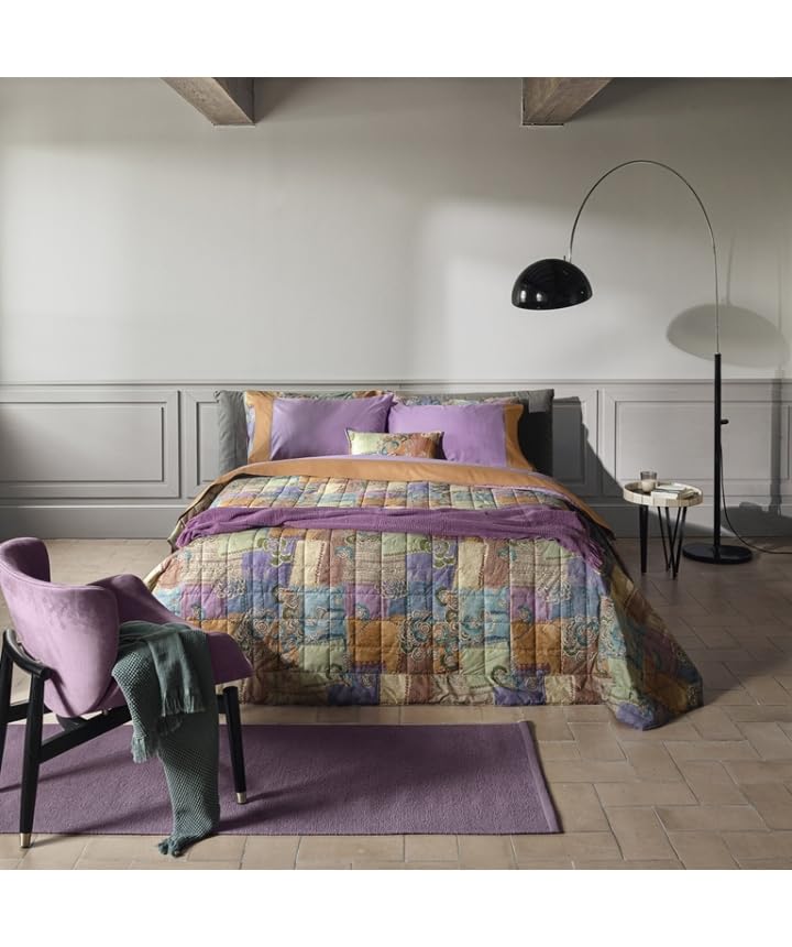 fazzini-crazy-quilt-completo-lenzuola-2-piazze-malva image 3