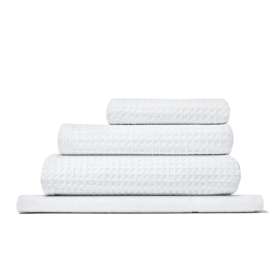 dalfilo-set-bagno-all-in-nido-d-ape-4-pezzi-in-puro-cotone-380-gr-m2 image 1