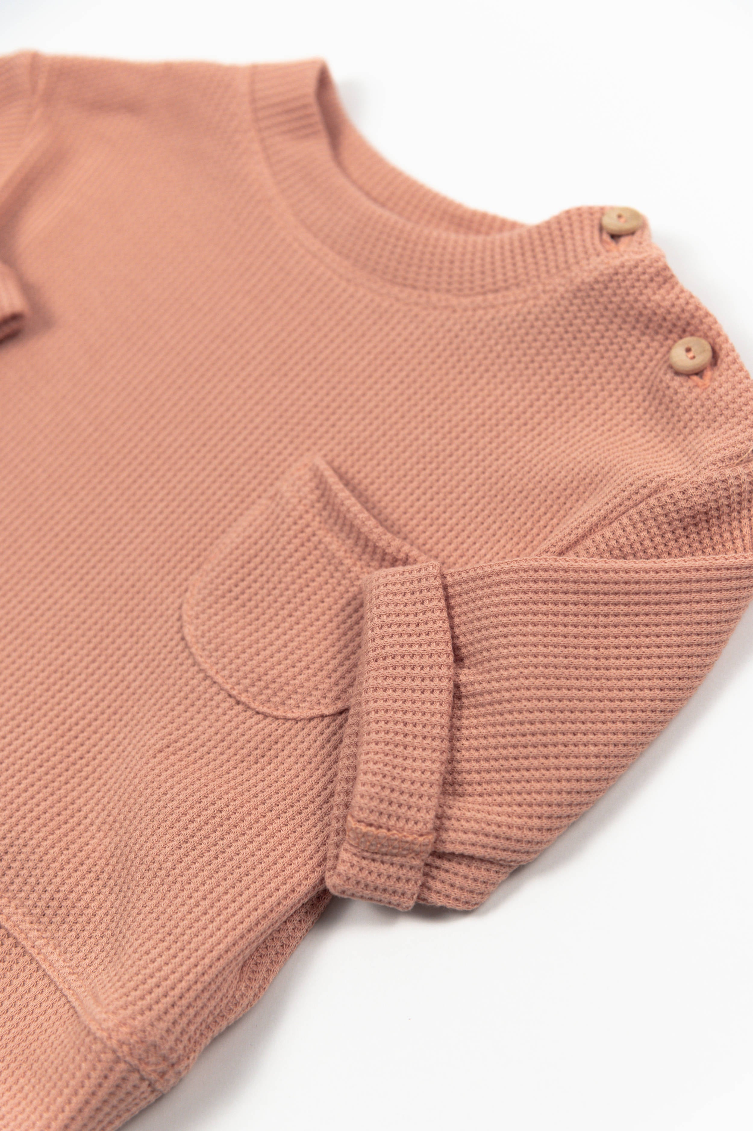 bamboom-maglia-bimbo-jersey-waffle-coral-276 image 2