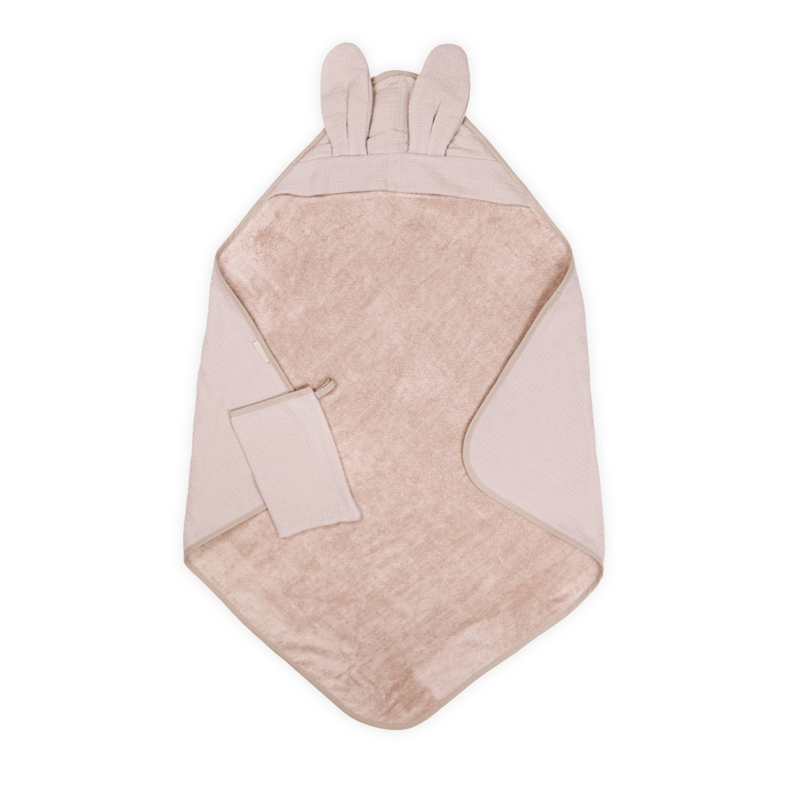 bamboom-bagno-duo-waffle-asciugamano-guanto-vintage-pink-341 image 1
