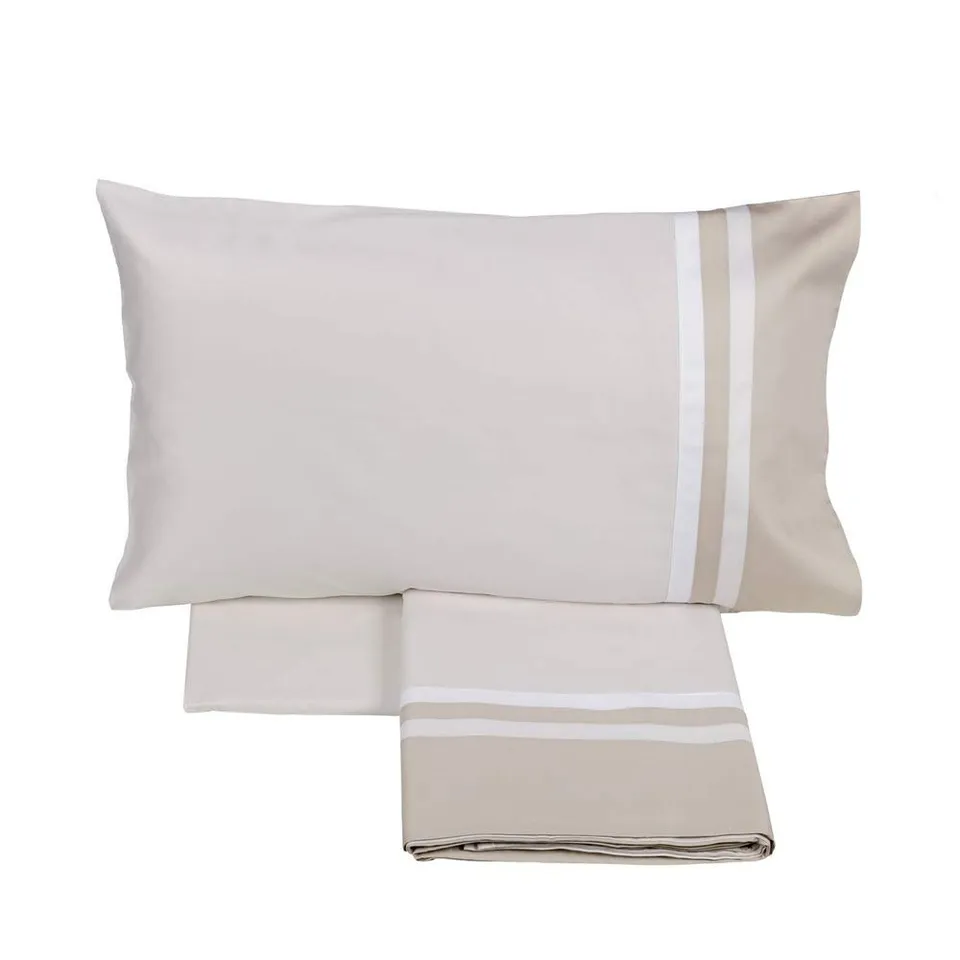 fazzini-kubric-60-completo-lenzuola-2-piazze-raso-cotone-300-tc-bianco-seta-torr image 1