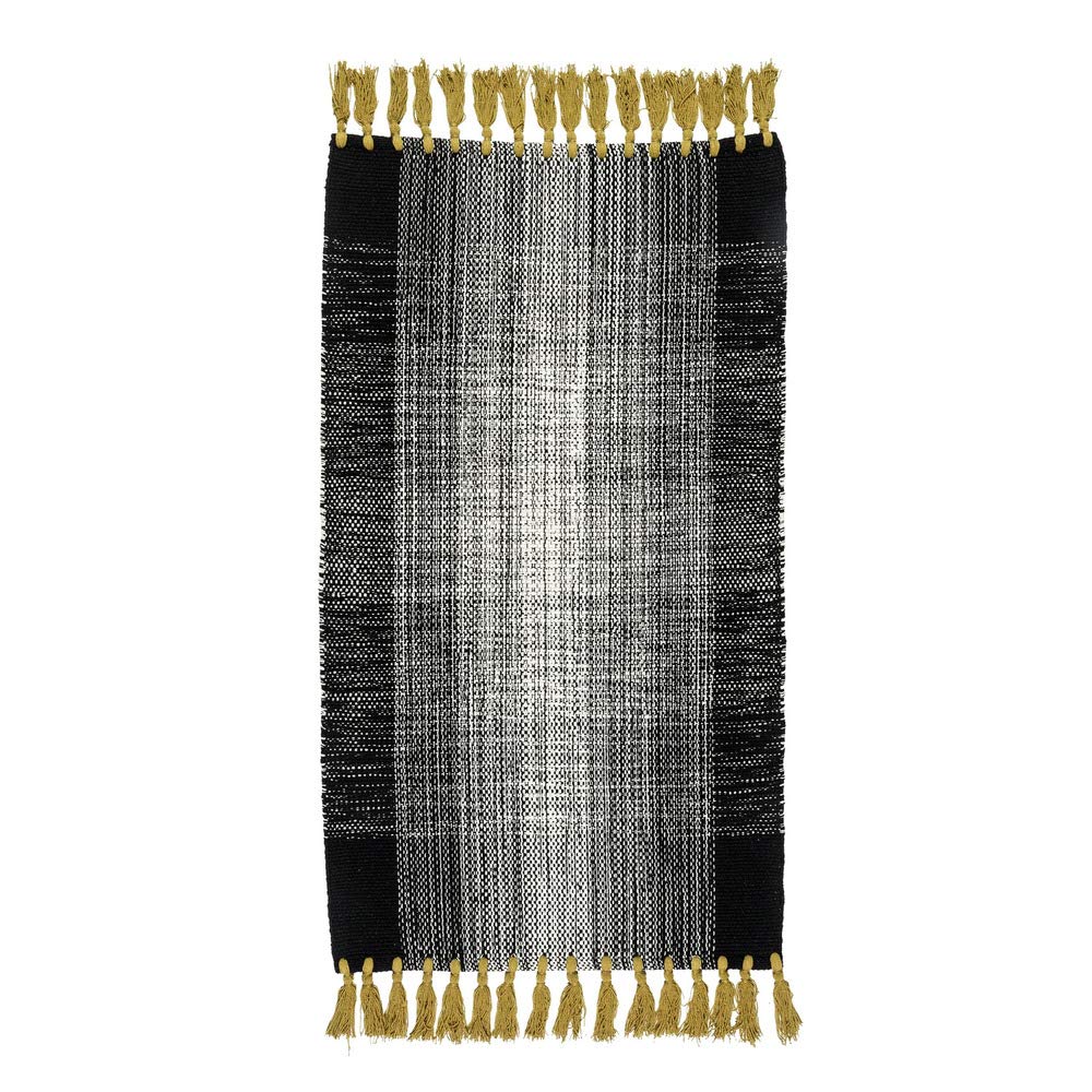 fazzini-sale-e-pepe-tappeto-in-cotone-tessuto-a-mano-60x110-cm-senape image 1