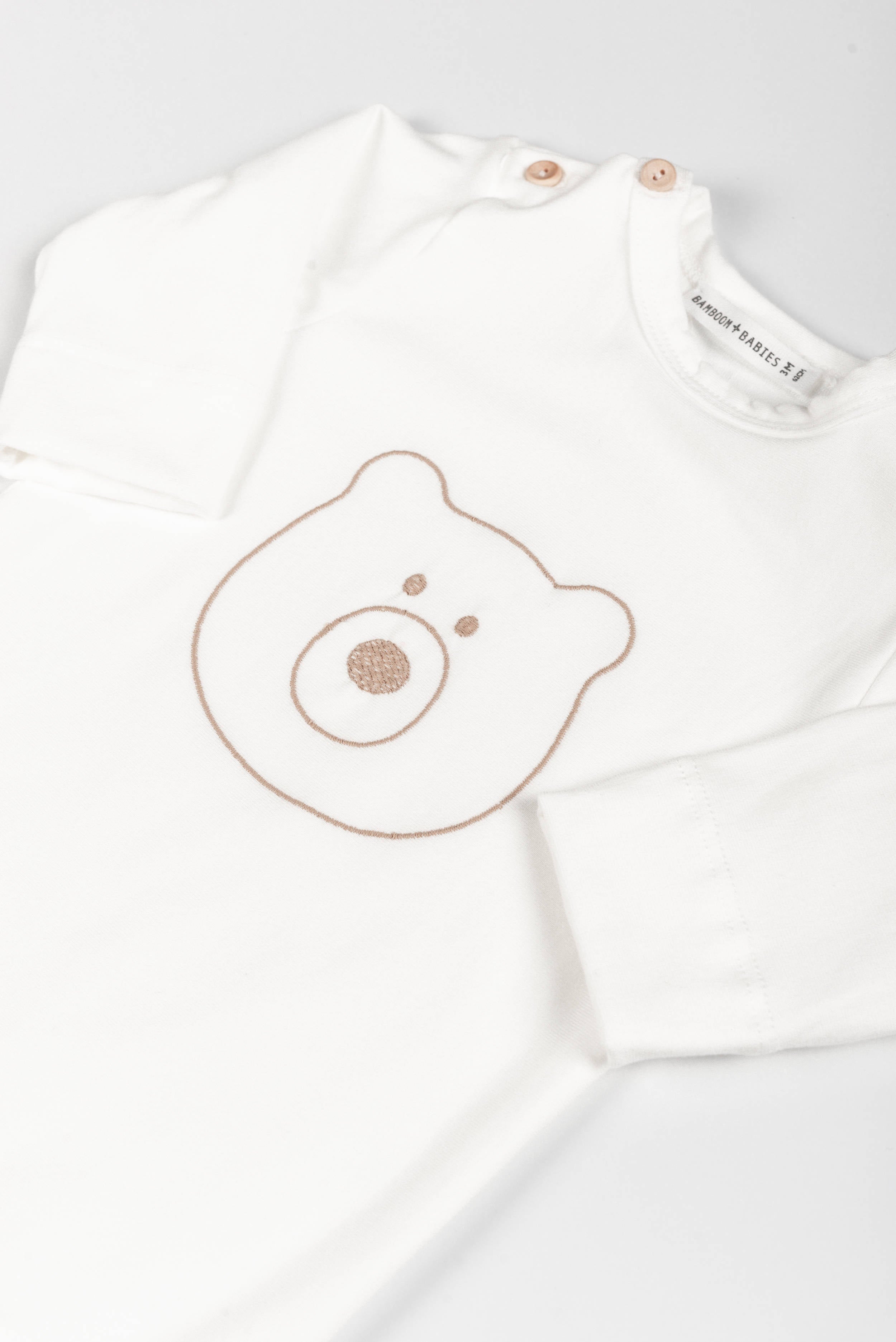 bamboom-tuta-orso-con-piedi-offwhite-111-tuta-neonato image 2