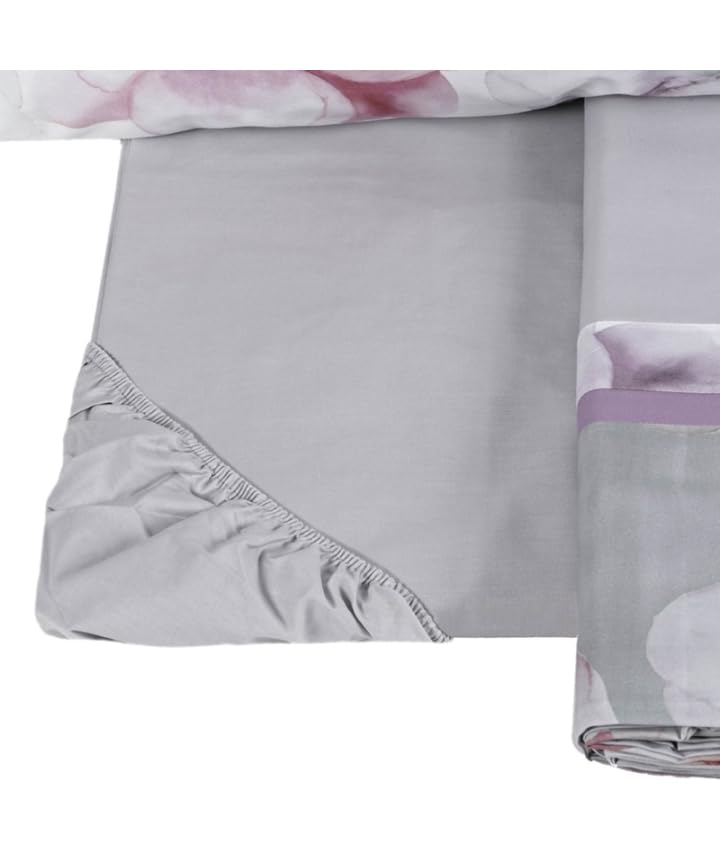 fazzini-monet-completo-lenzuola-2-piazze-grigio-percalle-cotone image 3