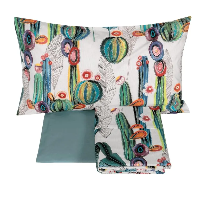 fazzini-frida-fantasia-botanica-completo-lenzuola-matrimoniale-effetto-coprilett image 1