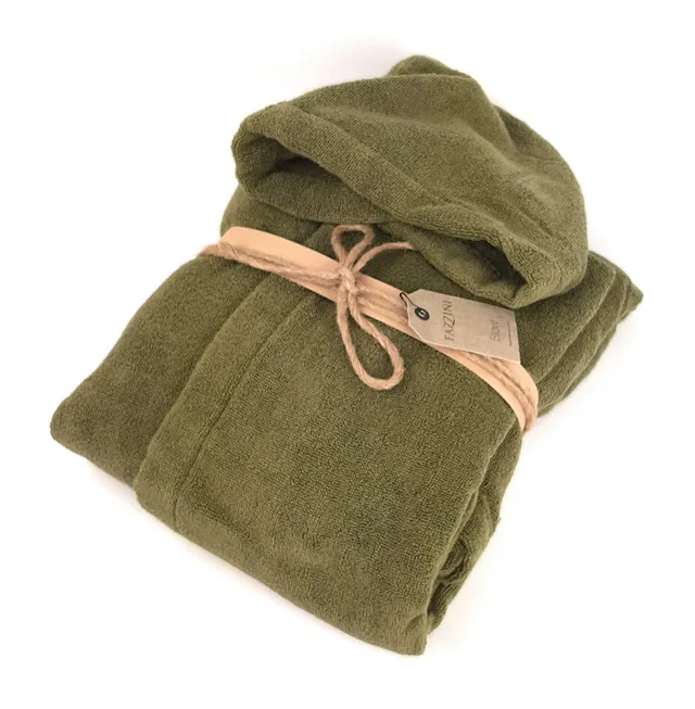 fazzini-coccola-accappatoio-microcotone-con-cappuccio-cactus-114-unisex image 1