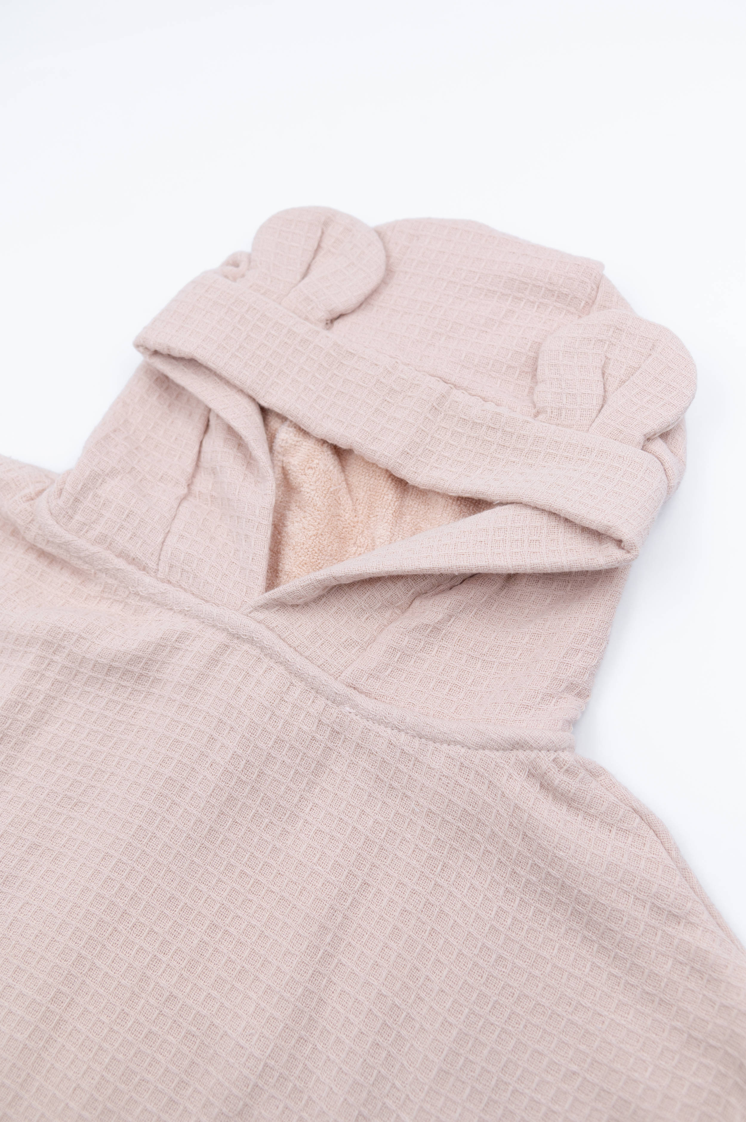 bamboom-poncho-waffle-vintage-pink-341-accappatoio-0-2y-2-4y image 2