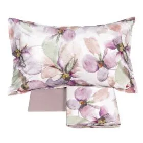 fazzini-trasparenze-completo-lenzuola-matrimoniale-in-raso-di-cotone-rosa-4-pezz image 1