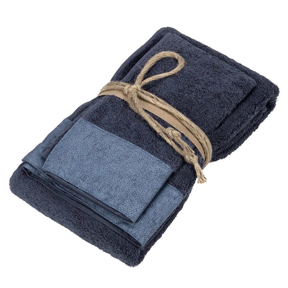 fazzini-galuchat-coppia-spugna-1-1-ospite-asciugamano-blu image 1