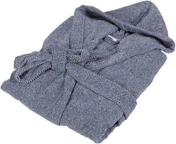 fazzini-sale-e-pepe-accappatoio-cotone-con-cappuccio-s-blu image 1
