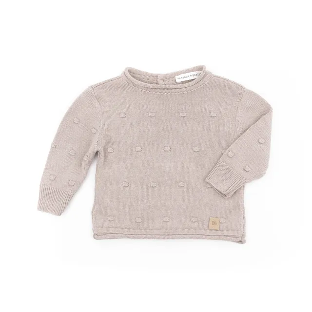 bamboom-knitted-maglia-apertura-dietro-mini-pom-pom-cammello-33 image 1