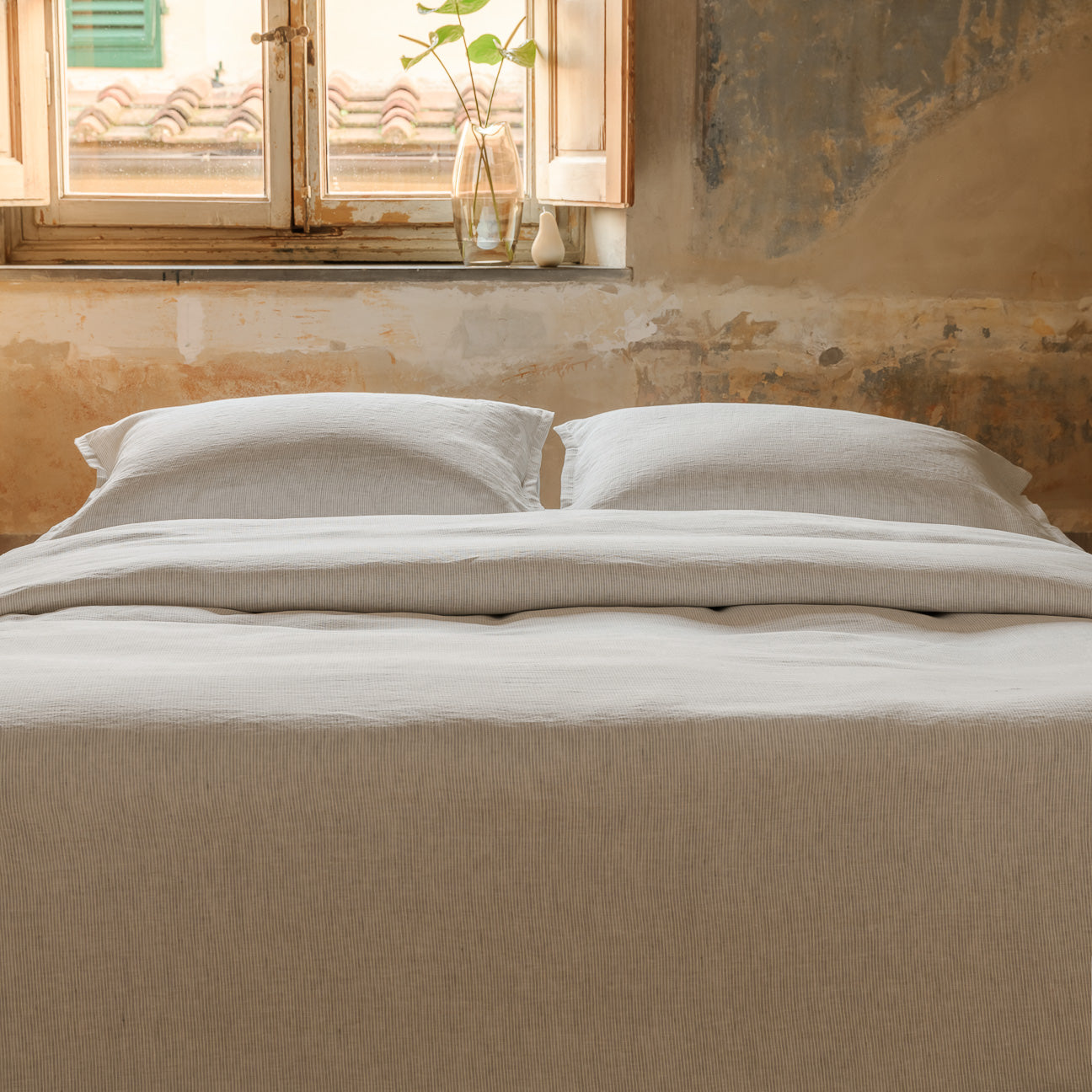 dalfilo-completo-copripiumino-in-puro-lino-righe-grigio-bianco image 6