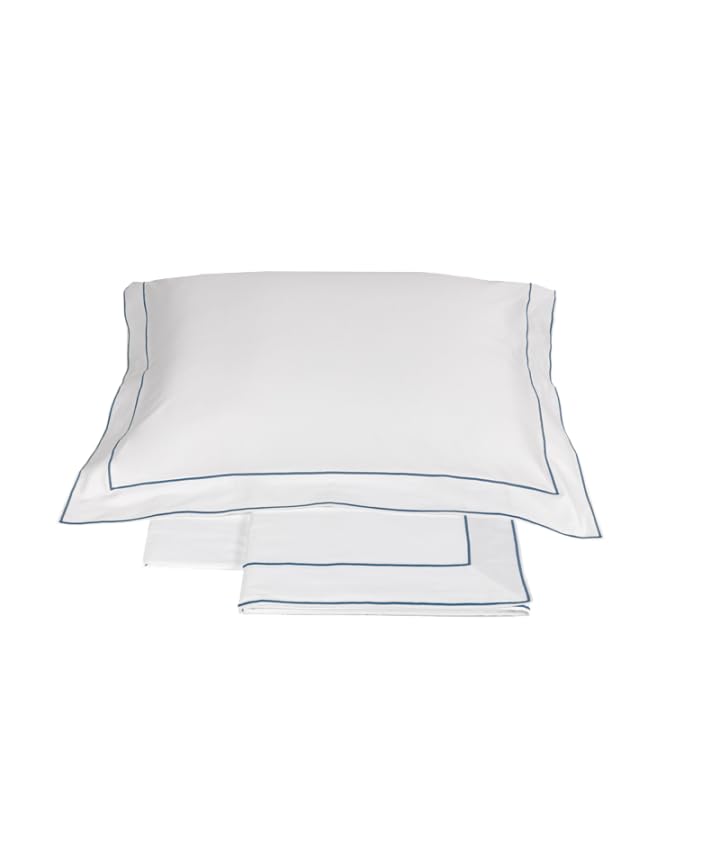 fazzini-isola-completo-lenzuola-2-piazze-bianco-blu-islcobo-5 image 1