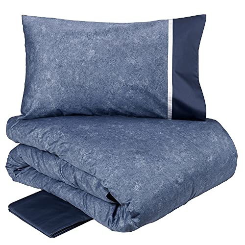 fazzini-galuchat-copripiumino-matrimoniale-percalle-cotone-blu-reversibile image 3