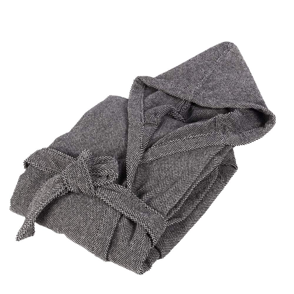 fazzini-sale-e-pepe-accappatoio-con-cappuccio-taglia-m-grigio-spugna-500-g-m2 image 1