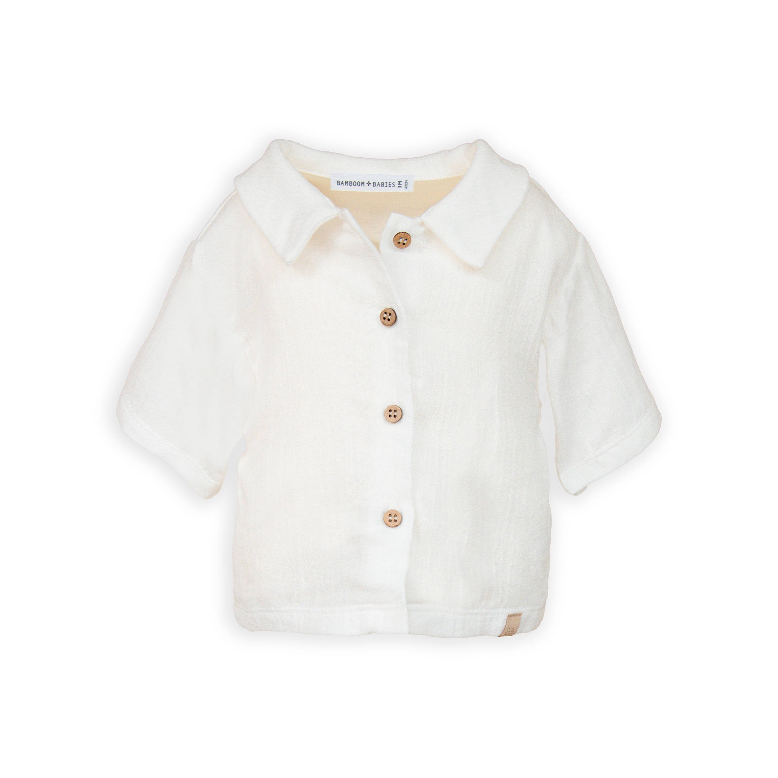 bamboom-camicia-maniche-corte-offwhite-111-in-bamb-e-cotone image 1