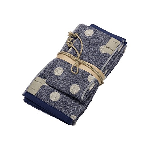 fazzini-pois-coppia-asciugamani-blu-ospite-38x50-viso-50x110 image 5