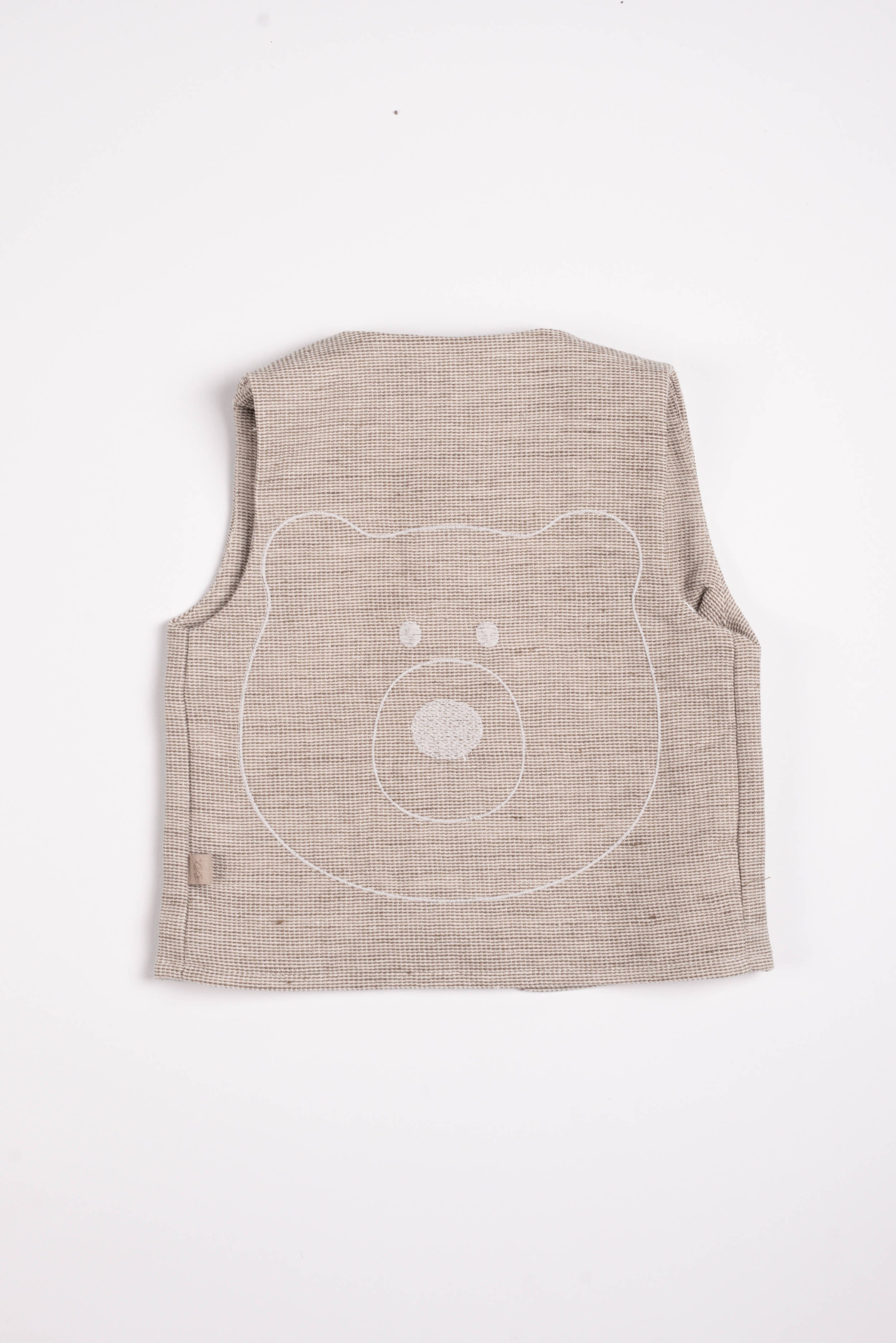 bamboom-gilet-orso-con-zip-mustard-270-gilet-bimbo image 2