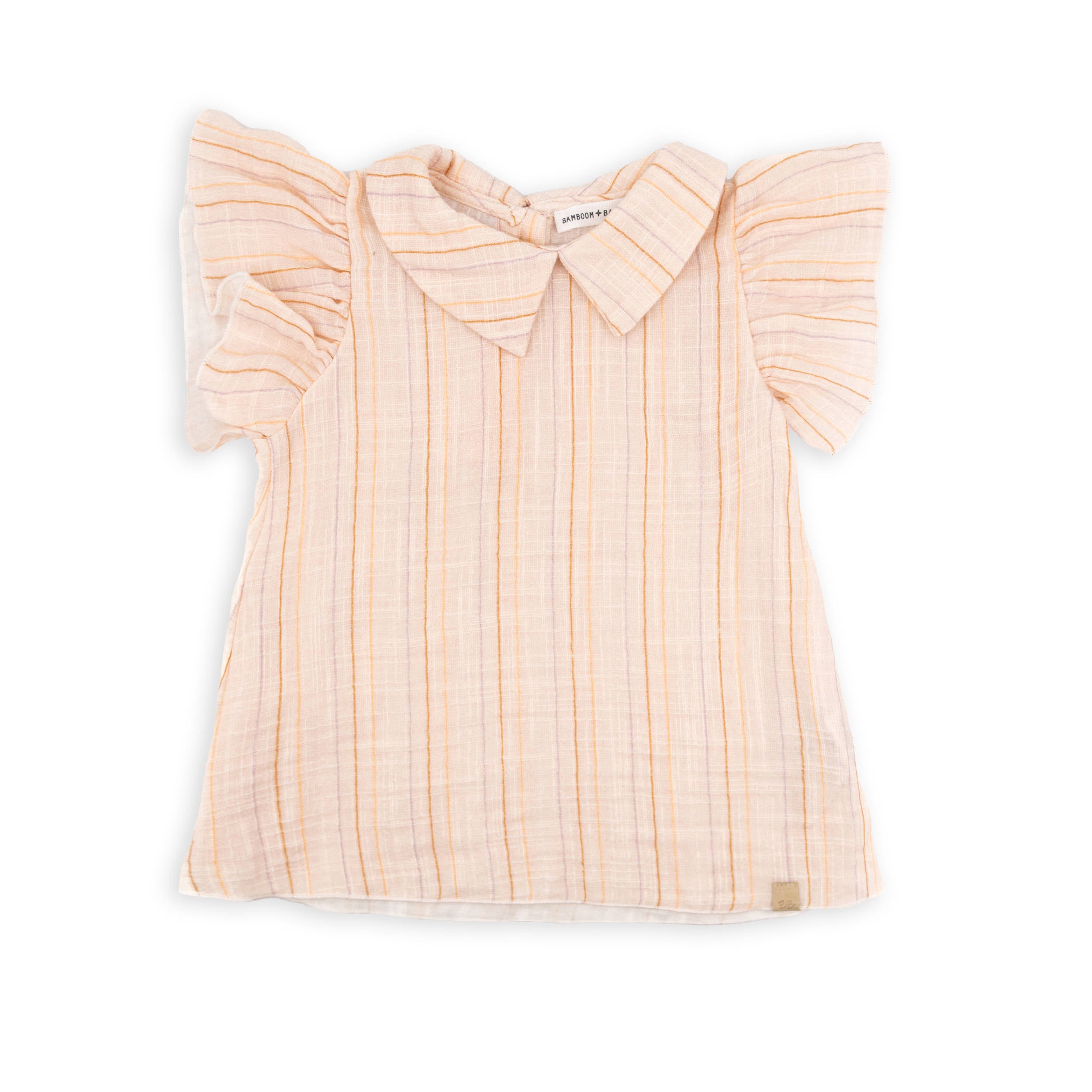 bamboom-vestito-lino-look-stripe-pink-277-vestito-bimba image 1