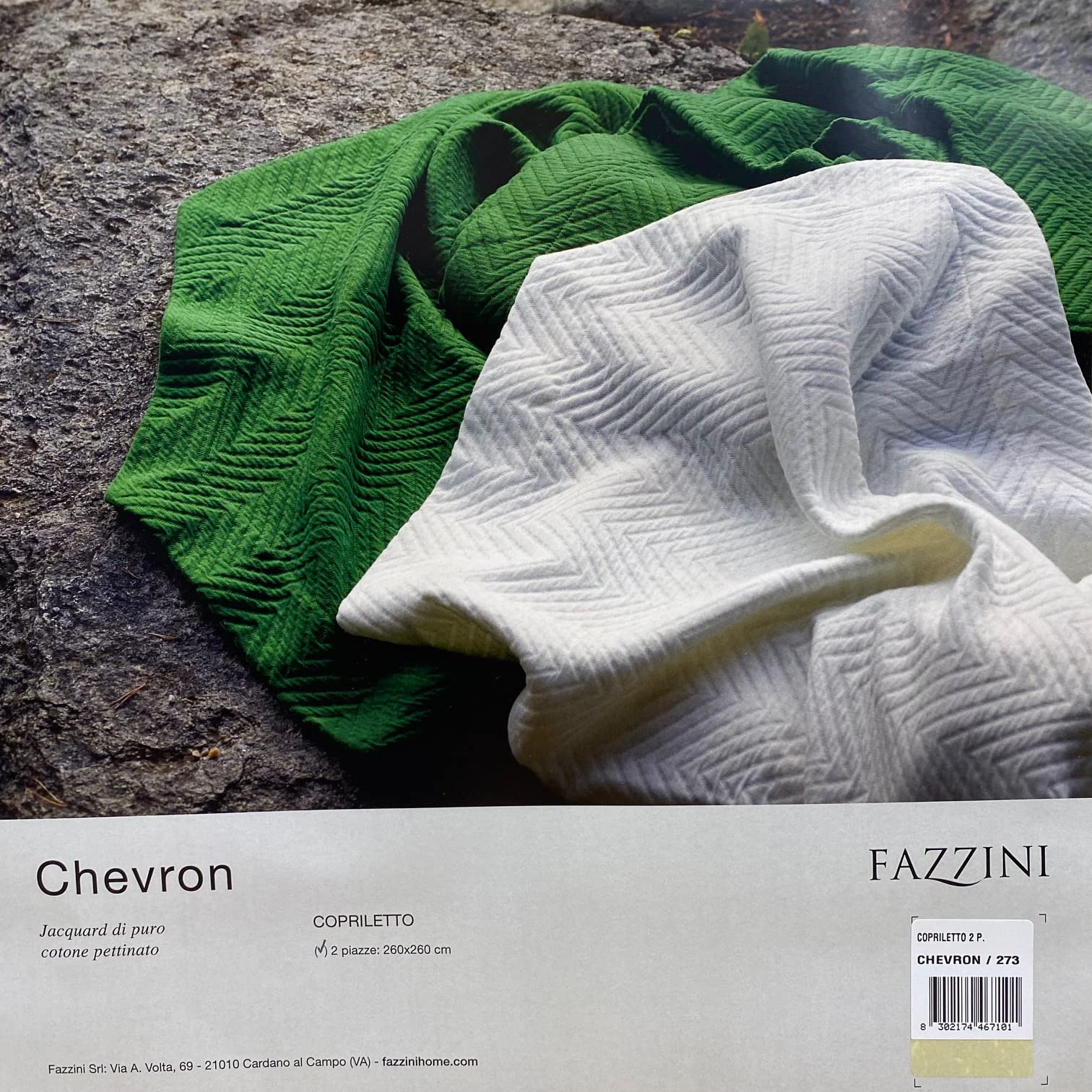 fazzini-chevron-copriletto-matrimoniale-260x260-cm-rosa-puro-cotone image 2
