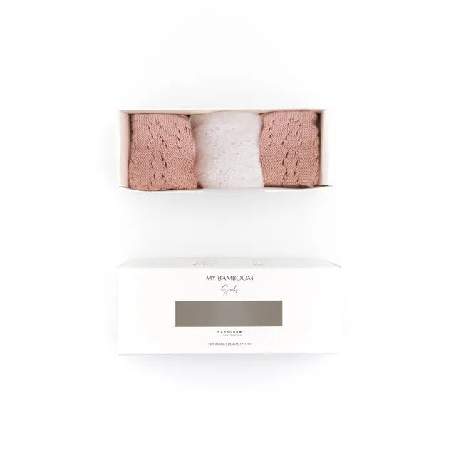 bamboom-3pc-gift-box-calze-traforate-bimba-rosa-04 image 1