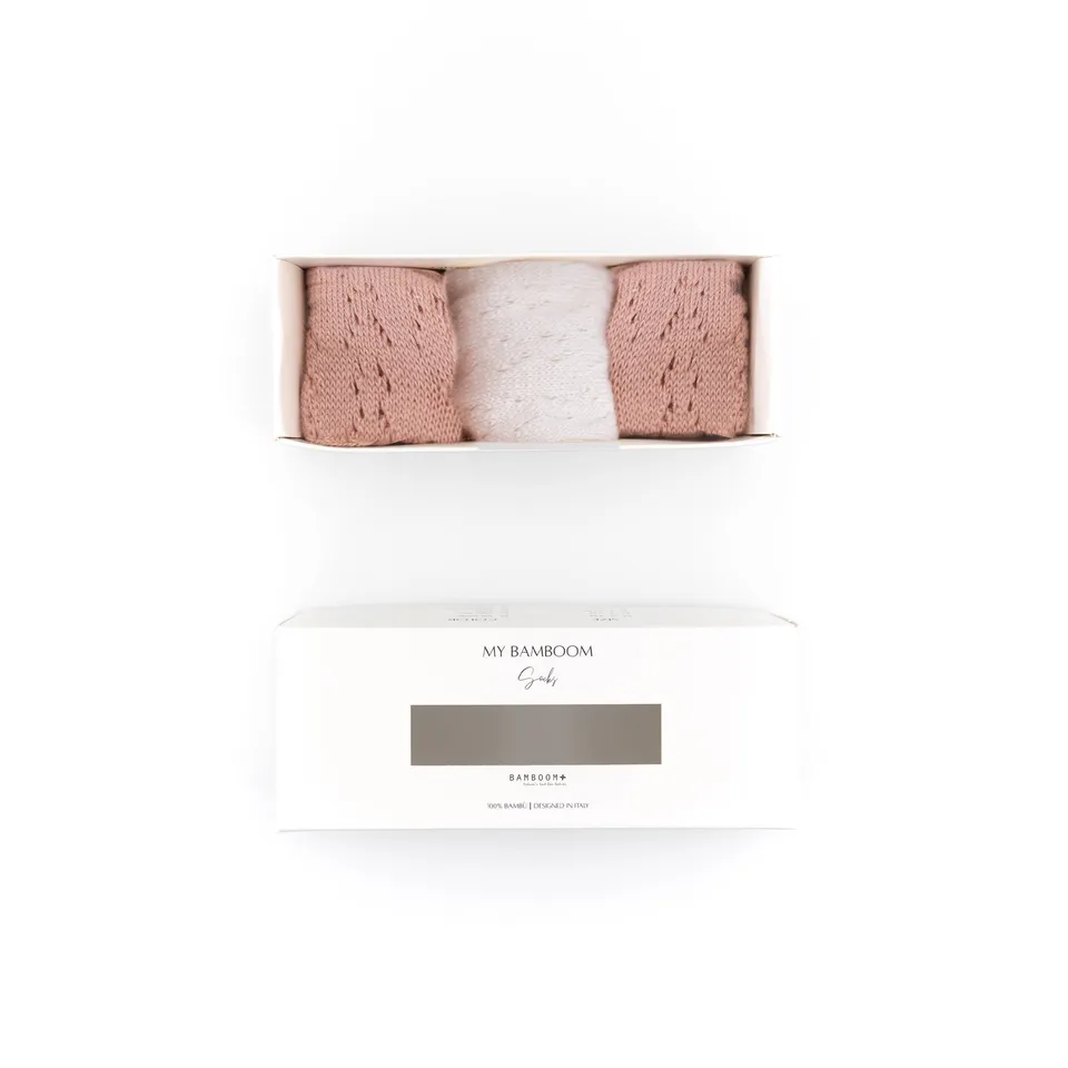 bamboom-3pc-gift-box-calze-traforate-bimba-rosa-04 image 1