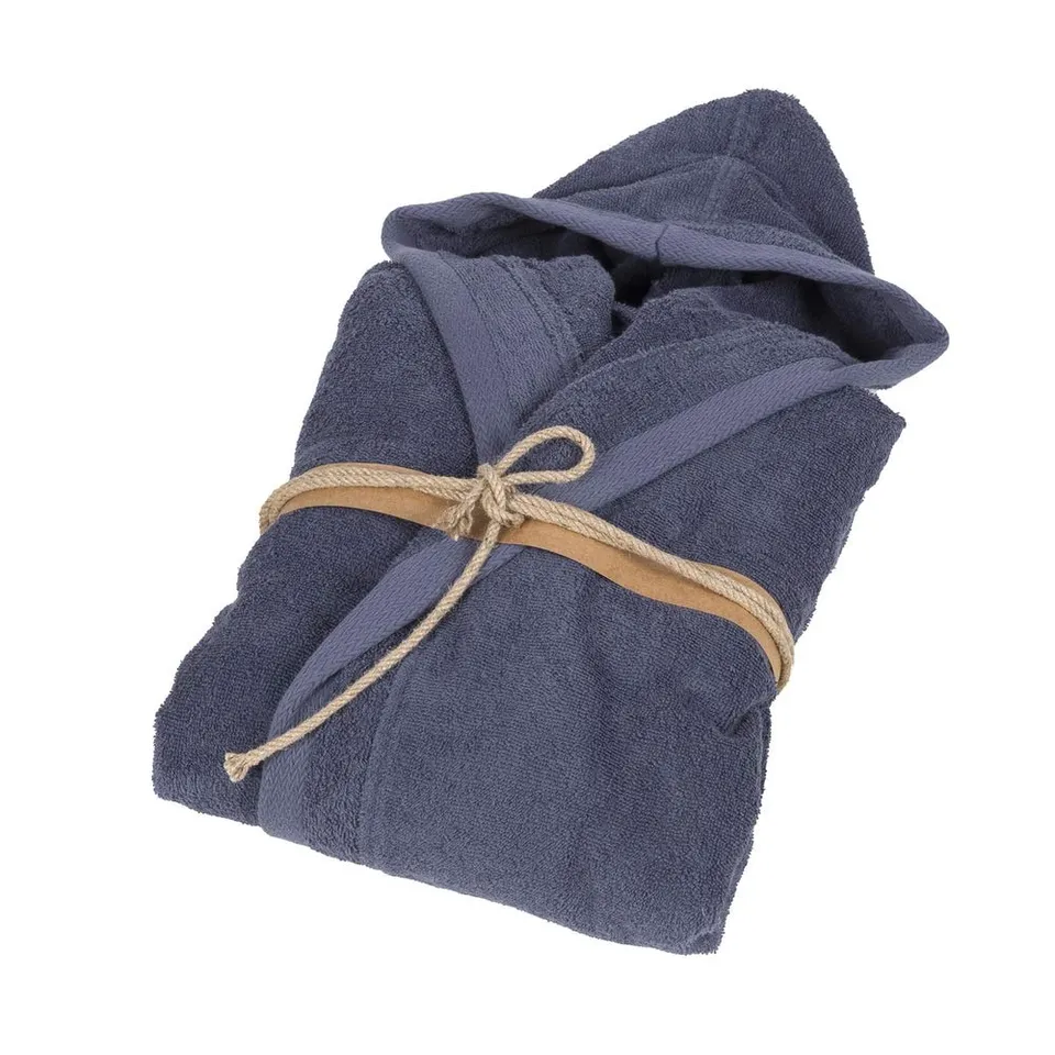 fazzini-losanghe-accappatoio-spugna-con-cappuccio-blu-taglia-xs image 1