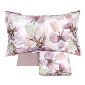 fazzini-trasparenze-completo-lenzuola-matrimoniale-in-raso-di-cotone-rosa-4-pezz image 1