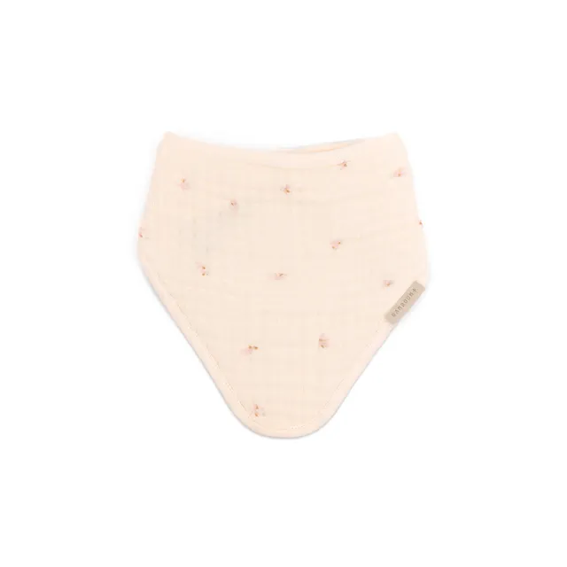 bamboom-bib-triangle-nuvola-olives-pink-414-in-mussola image 1