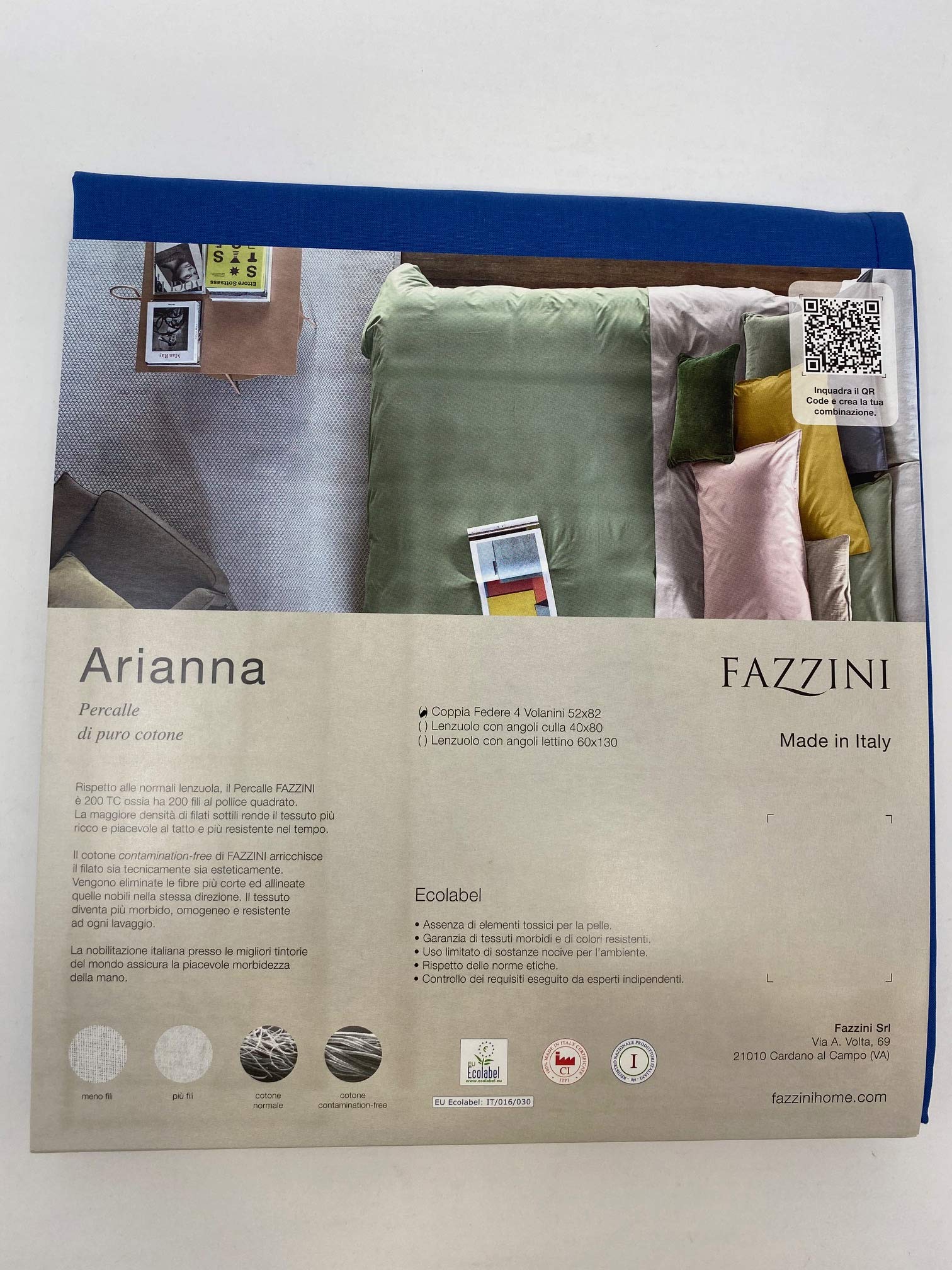 fazzini-arianna-coppia-federe-52x82-in-percalle-di-cotone-200-tc-con-4-volanini- image 2