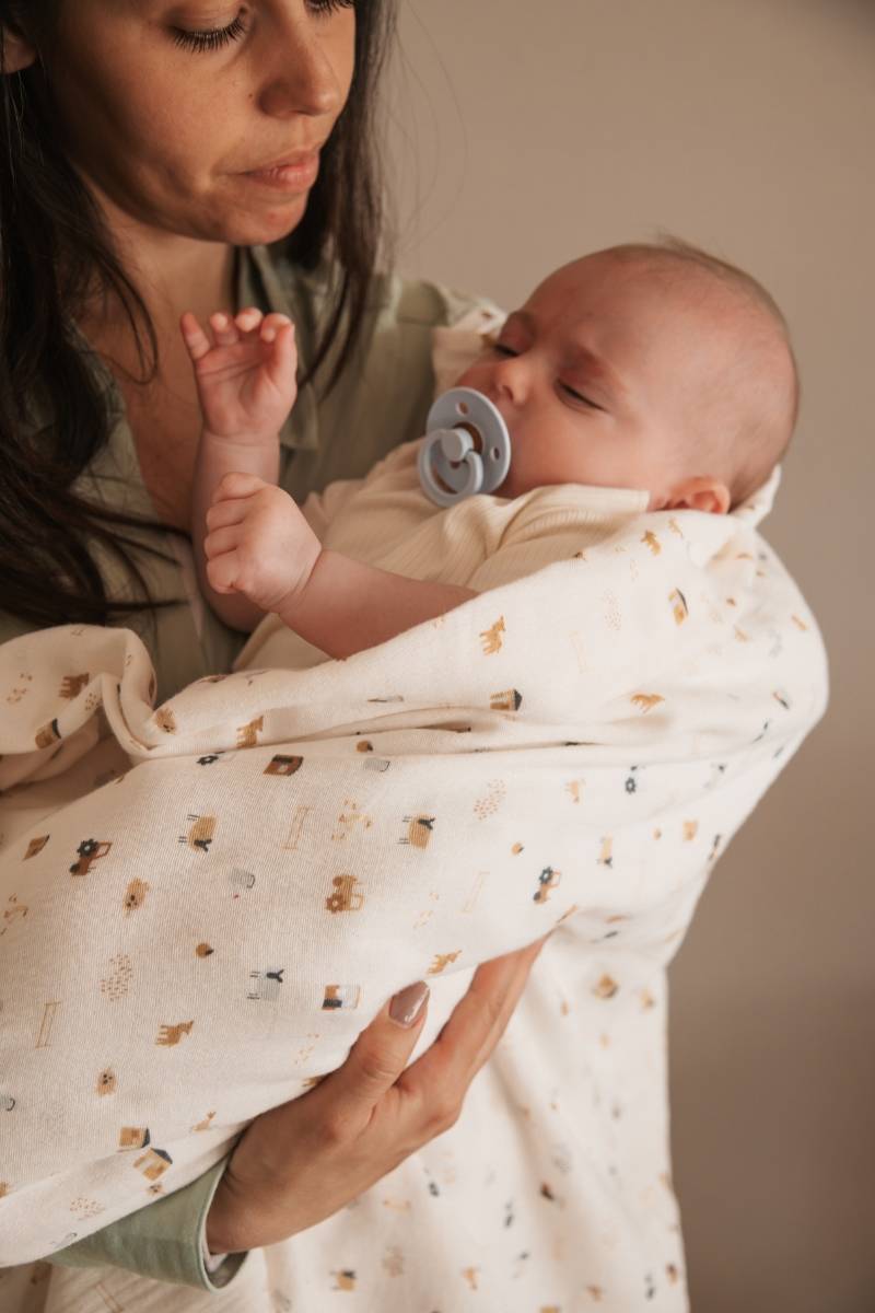 bamboom-swaddle-xl-2pack-120x120cm-the-farm-133-mussole image 4