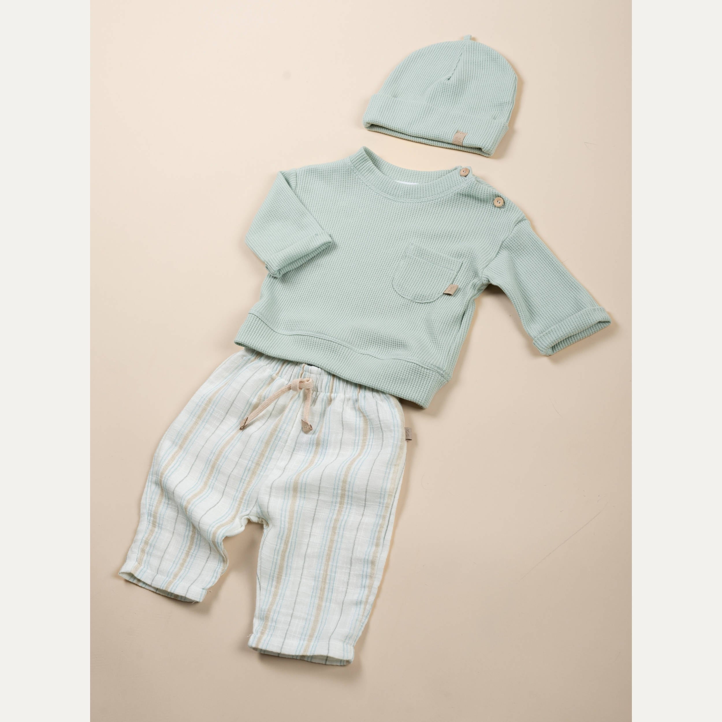 bamboom-shorts-lino-look-stripe-acqua-271 image 3