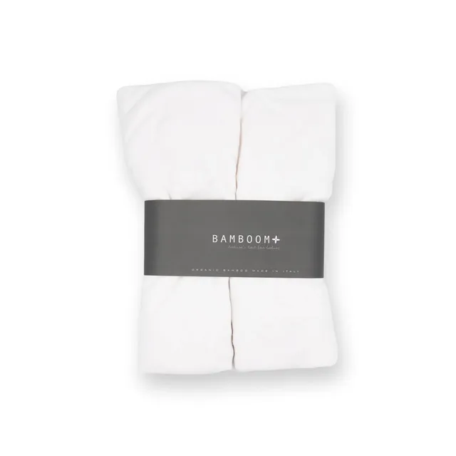 bamboom-lenzuolo-con-angoli-culla-2-pz-bianco-01 image 1