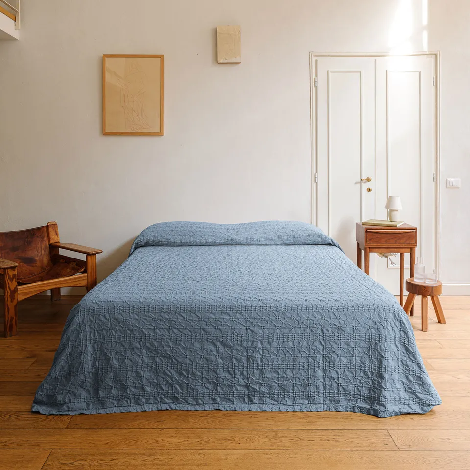 dalfilo-linea-nido-d-ape-copriletto-in-cotone-matrimoniale-280x280-cm image 1