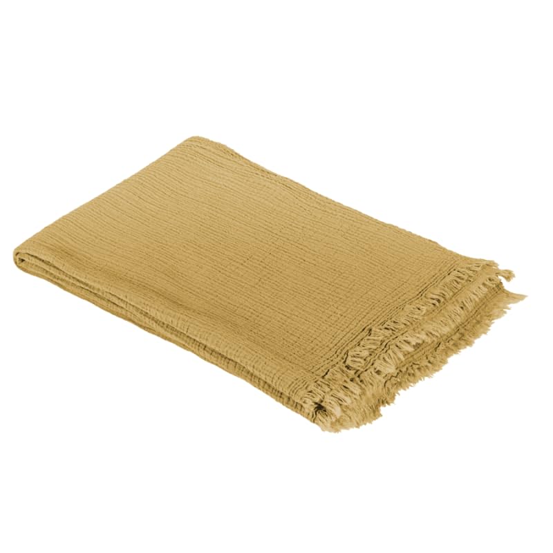 fazzini-criss-cross-plaid-130x180-cm-in-puro-cotone-stone-washed-con-frange-sena image 1