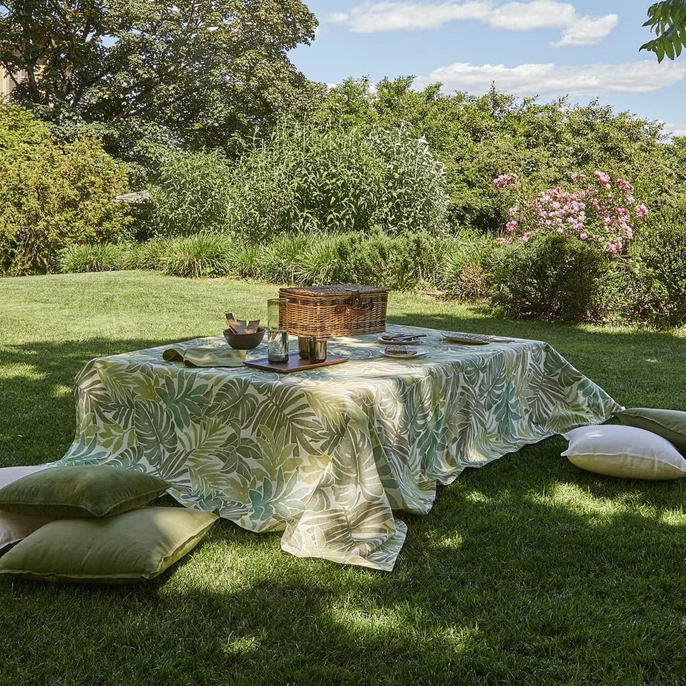 fazzini-textures-tovaglia-180x180-cm-verde-puro-cotone image 3
