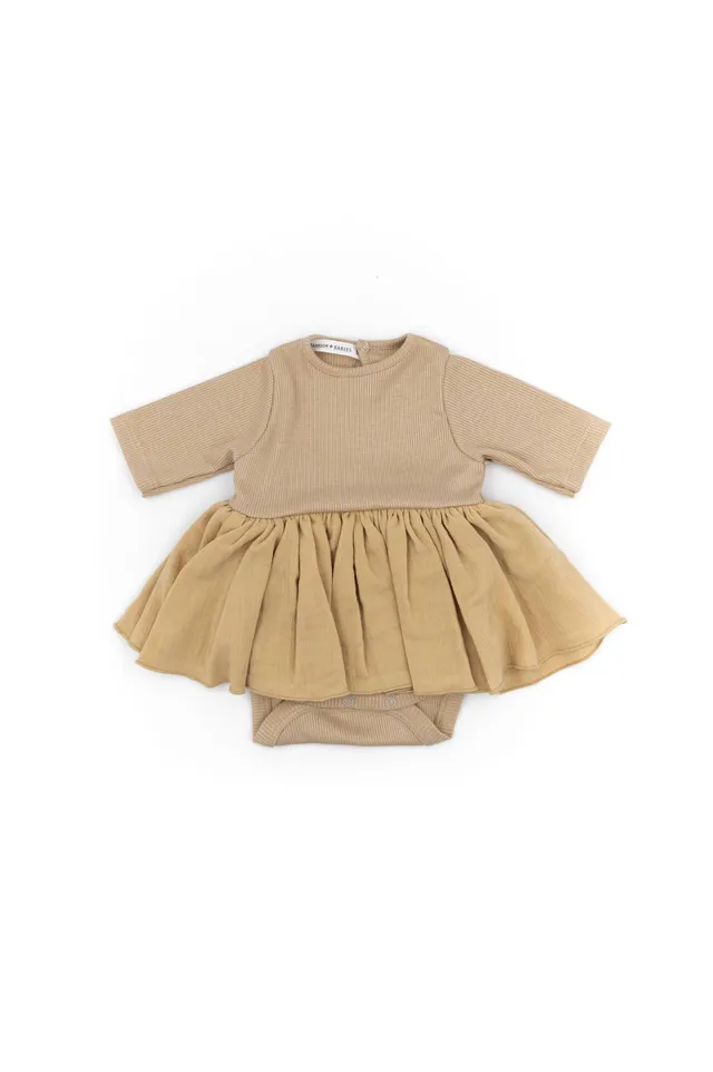 bamboom-body-vestito-bimba-cammello-62 image 1