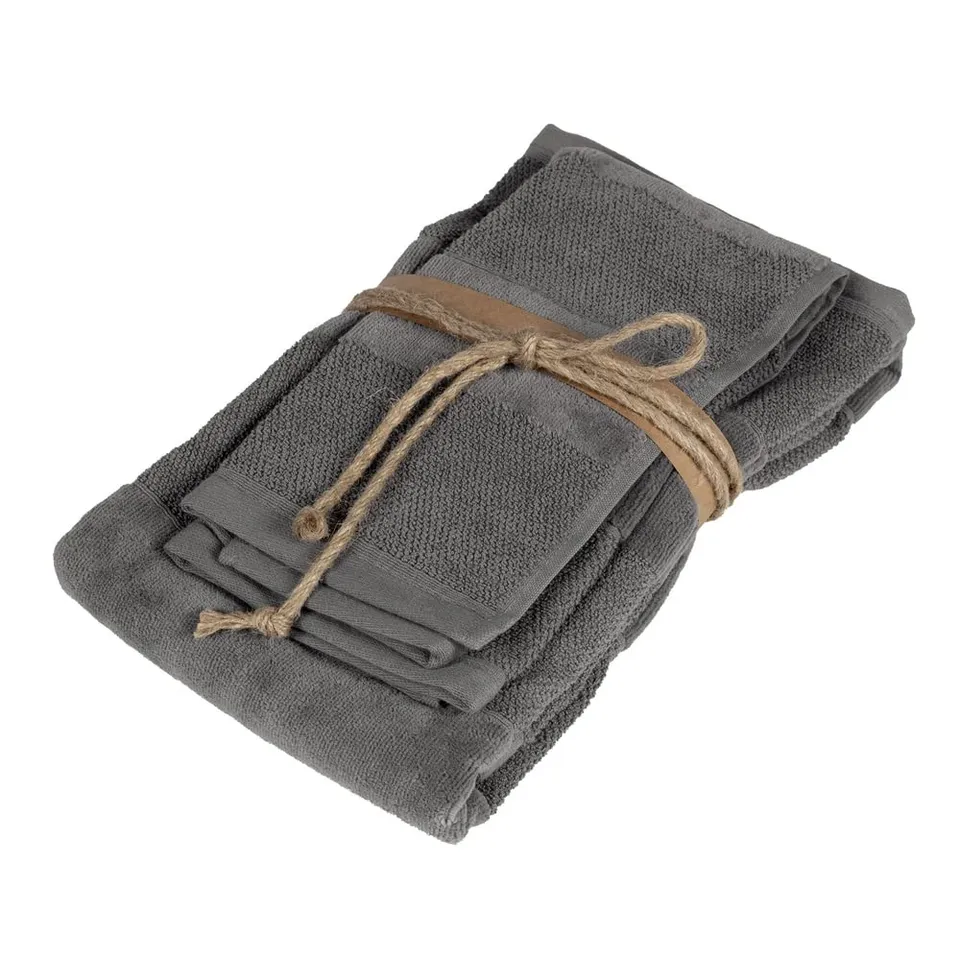 fazzini-chicchi-set-1-1-ospite-40x60-asciugamano-60x110-piombo image 1